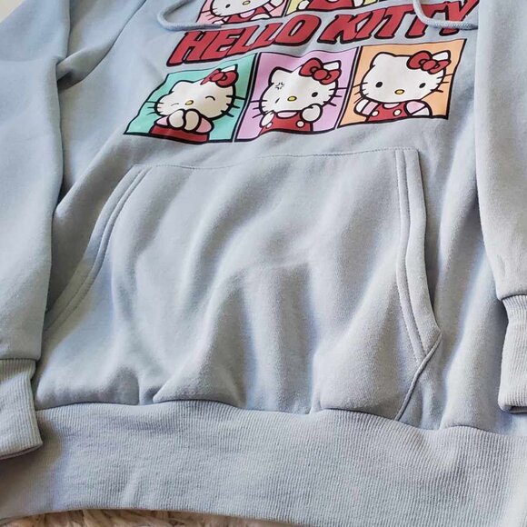 Hello Kitty Fleece Hoodie | NWT Kawaii Sanrio Pullover Sweatshirt| Size L - Picture 2 of 4